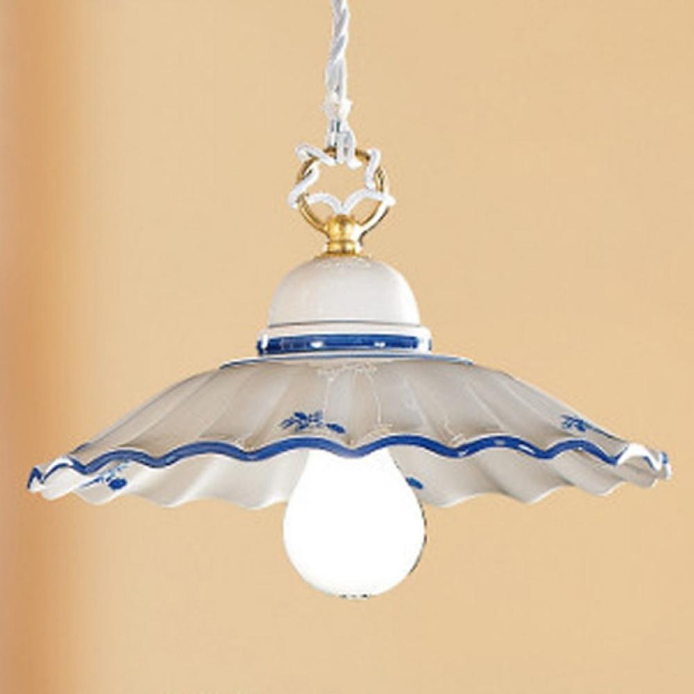 klasszikus elegans mediterran kek festett keramia kis fuggesztek lampa vilagitas allithato spot konyha letisztult nappali videk gerenda haz country porcelan polgari keramia olasz toszkan hullamos bura videki arany rez.jpg